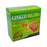 Viên uống hỗ trợ não bộ Ginkgo Biloba Q10 Natural 360mg hộp xanh lá