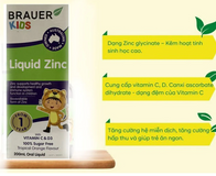 Siro hỗ trợ bổ sung kẽm cho bé Brauer Baby & Kids Liquid ZinC