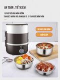 Hộp cơm giữ nhiệt inox 3 tầng cắm điện 250W