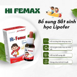 (Hàng công ty) Sắt hữu cơ dạng giọt Lipofer Hi-Femax dành cho bé