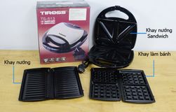 Máy nướng, kẹp bánh mì đa chức năng Tiross TS-513