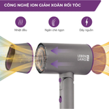 Máy sấy tóc ion âm gấp gọn Lebenlang 2 chiều nóng lạnh