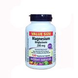 Viên bổ sung Magnesium Bisglycinate 200mg Webber Naturals