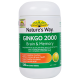 (Hàng công ty) Viên hỗ trợ não bộ Ginkgo 2000 Brain & Memory Nature's Way