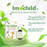 (Hàng công ty) Vitamin D3 và K2 Imochild dạng giọt cho bé