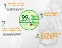 (Hàng nhập khẩu) Gel lô hội hỗ trợ làm dịu da 3WB Aloe Vera Soothing Gel