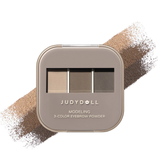 (Hàng nhập khẩu) Bột tán chân mày 3 ô Judydoll 3 Color Eyebrow Powder kèm cọ