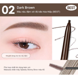 (Hàng nhập khẩu) Chì kẻ mày phẩy sợi Peripera Speedy Skinny Brow