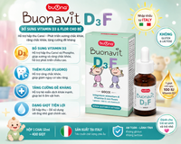 (Hàng nhập khẩu) Siro Buonavit D3F Bổ Sung Vitamin D3 và Flor Cho Bé Chai 12ml