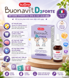 (Hàng nhập khẩu) Siro Buonavit D3 Forte hỗ trợ bổ sung vitamin D3, DHA và các acid béo cho trẻ chai 12ml