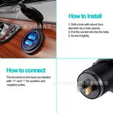 Tẩu sạc nhanh 2 cổng USB 36W công nghệ QC3.0 gắn trên XE MÁY, Ô TÔ.. có nút nhấn và đèn LED báo- MTR021 236107