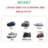 Tẩu sạc nhanh ô tô xe máy 2 cổng USB Type C chống nước chống bụi có đèn LED hiển thị báo điện áp -MTR010