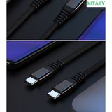 Cáp sạc nhanh lên tới 60W 2 đầu Type C bọc dù công nghệ POWER DELIVERY truyền dữ liệu tốc độ cao 236129