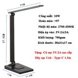 Đèn học để bàn chống cận siêu sáng 10W cảm ứng chạm đổi màu tăng giảm độ sáng gấp gọn mang đi MTR058 (TẶNG CỦ SẠC) 236158