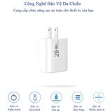 Củ sạc nhanh 2 cổng Type C và USB sạc nhanh cho tất cả điện thoại Iphone, Samsung, Huawei, Vivo, Oppo, Xiaomi MTR026 236159