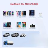Tẩu sạc nhanh ô tô 38w cho 2 thiết bị đồng thời điện thoại máy tính bảng Samsung I- Phone Sony LG...