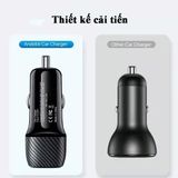 Tẩu sạc nhanh ô tô 38w cho 2 thiết bị đồng thời điện thoại máy tính bảng Samsung I- Phone Sony LG...