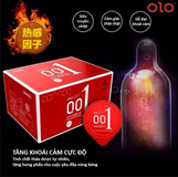 Bao Cao Su OLO Siêu Mỏng 0.01, Nhiều Gel, Truyền Nhiệt, Gân Gai, Kéo Dài Thời Gian