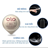 Bao Cao Su OLO Siêu Mỏng 0.01, Nhiều Gel, Truyền Nhiệt, Gân Gai, Kéo Dài Thời Gian