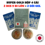 Bao Cao Su Nhật Bản 9 Bi Lớn - Super Gold - Tặng 2 gel gói