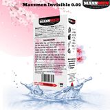 Bao Cao Su Size 49mm Maxxmen Invisible 002, Cực Siêu Mỏng Nhiều Gel, Hương Hoa Anh Đào Cho LGBT, Gay