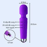 Chày rung massage 20 chế độ rung Cokelife Meos