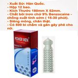 Bao Cao Su Power Men Ngọc Trai Gân Gai - Hộp 12 Cái