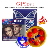 Bao Cao Su 6 Bi Nổi Lớn 1CM Love Kiss Maxxmen Prolong - Bi Chắc Nhiều Gel