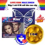 Bao Cao Su 6 Bi Nổi Lớn 1CM Love Kiss Maxxmen Prolong - Bi Chắc Nhiều Gel