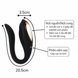 Máy rung điều khiển từ xa Roseo BQ600Hana