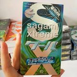 Bao Cao Su Sagami Xtreme Spearmint – Siêu Mỏng, Kéo Dài, Hương Bạc Hà - Hộp 10 cái