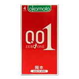 Bao Cao Su Okamoto 0.01 PU Zero One Siêu Mỏng Truyền Nhiệt Nhanh 4 cái