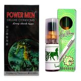 [COMBO KÉO DÀI] Bao cao su Powermen 12c nhám li ti + xịt thái 5ml