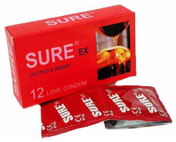 Bao Cao Su Gai Gân Sure Đỏ hộp 12 cái