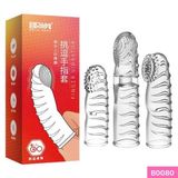 Bao cao su ngón tay Mizzzee Dot Pull rung mạnh có vân tay có gai Hộp 3 cái