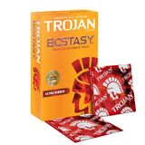 Bao cao su siêu gân đầu phình Trojan Ultra Ribbed ECSTASY ( Size 56mm )