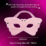 Đồ chơi BDSM bịt mắt da mắt mèo màu hồng