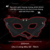 Đồ chơi BDSM bịt mắt da mắt mèo màu đen