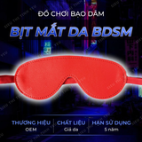Đồ chơi BDSM bịt mắt da màu đỏ