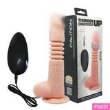 Dương vật giả dính tường Baile Thunder Up có bìu rung thụt xoay ngoáy đa chế độ dùng pin