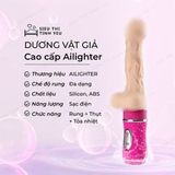 Dương vật giả cao cấp Ailighter có bìu rung thụt đa chế độ tỏa nhiệt làm ấm dùng pin sạc