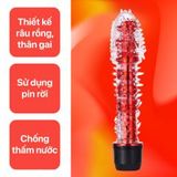 Dương vật giả Baile cầm tay có gai rung mạnh dùng pin - màu đỏ