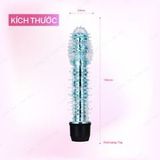 Dương vật giả Baile cầm tay có gai rung mạnh dùng pin - Màu xanh