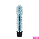Dương vật giả Baile cầm tay có gai rung mạnh dùng pin - Màu xanh