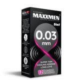 Bao cao su siêu mỏng, trơn, bạc hà, chống tuột Hộp 10Cái - Maxxmen 003