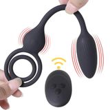 Plug rung massage tuyến tuyền liệt kiêm vòng đôi đeo dương vật