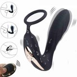 Plug rung nhiều chế độ cực mạnh điều khiển từ xa kiêm vòng đeo dương vật