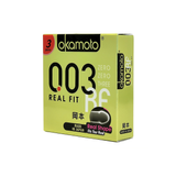 Bao cao su Okamoto 0.03 Real Fit cực siêu mỏng ôm sát hộp 3 chiếc