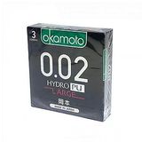 Bao cao su Okamoto 0.02 Hydro Polyurethane cực siêu mỏng hộp 3 chiếc