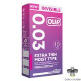 [Free Ship] Bao cao su Oleo 0.03 Invisible cực siêu mỏng, hương bưởi tự nhiên hộp 10 chiếc
